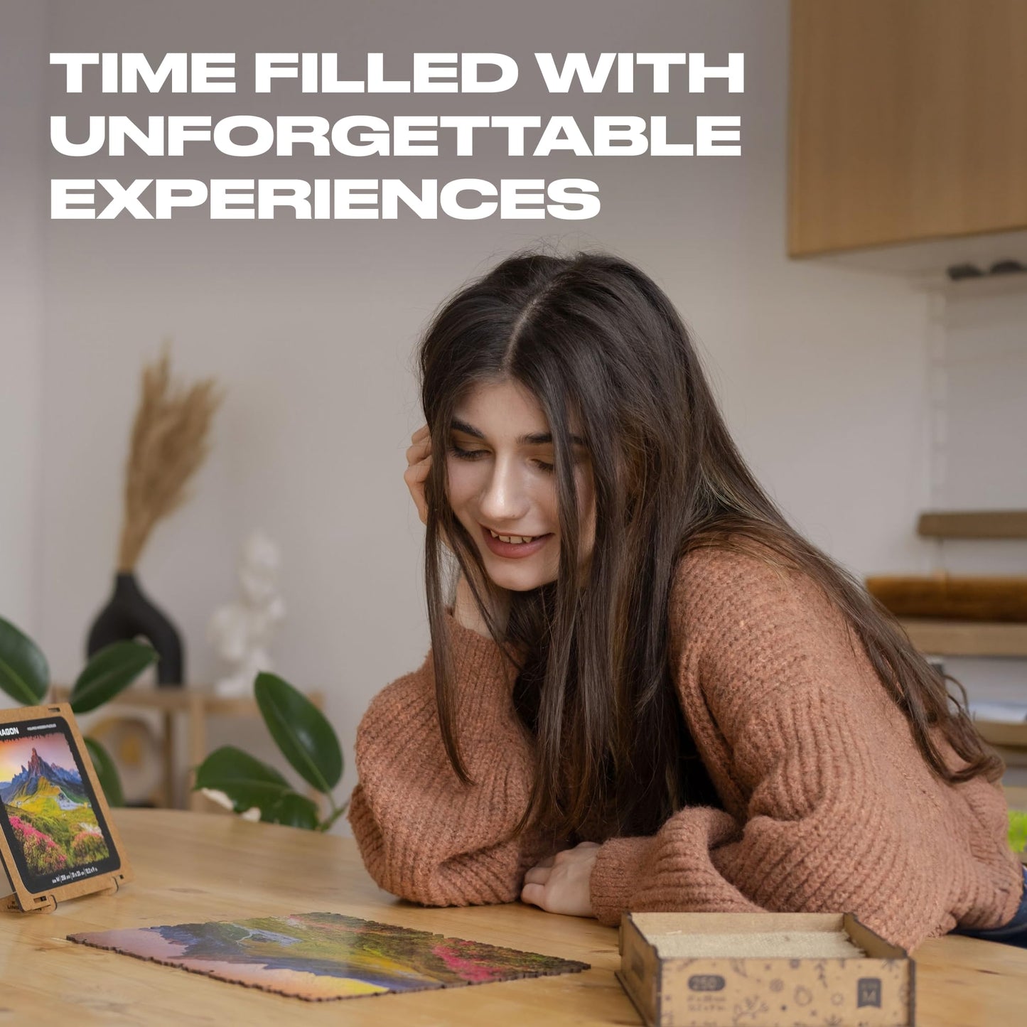 Unidragon Wooden Puzzle Jigsaw, Best Gift For Adults And Kids, Unique Shape Jigsaw Pieces Nature Mountain, 17.3 X 12.1 Inches, 500 Pieces, King Size, Wooden Puzzles For Adults