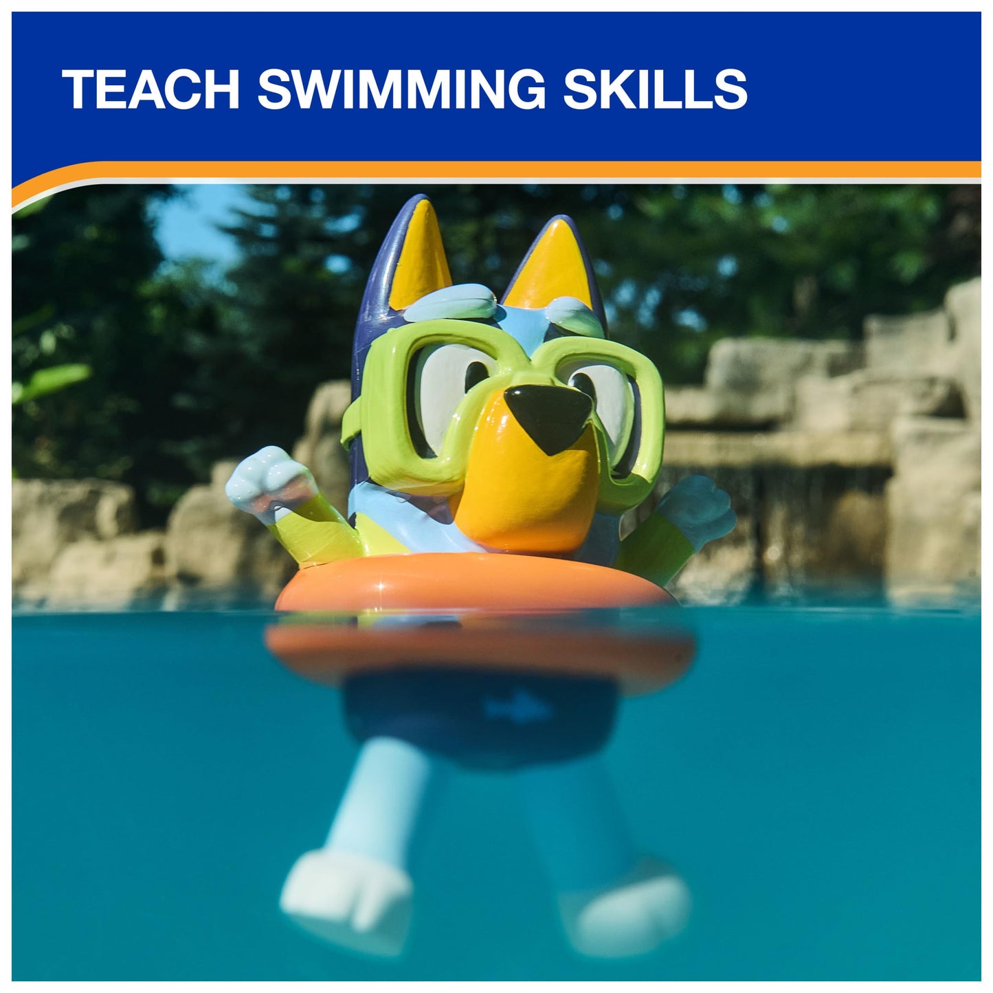 Swimways Bluey Floatin' Figures, Swimming Pool Accessories & Kids Pool Toys, Bluey Party Supplies & Water Toys for Kids Aged 3 &