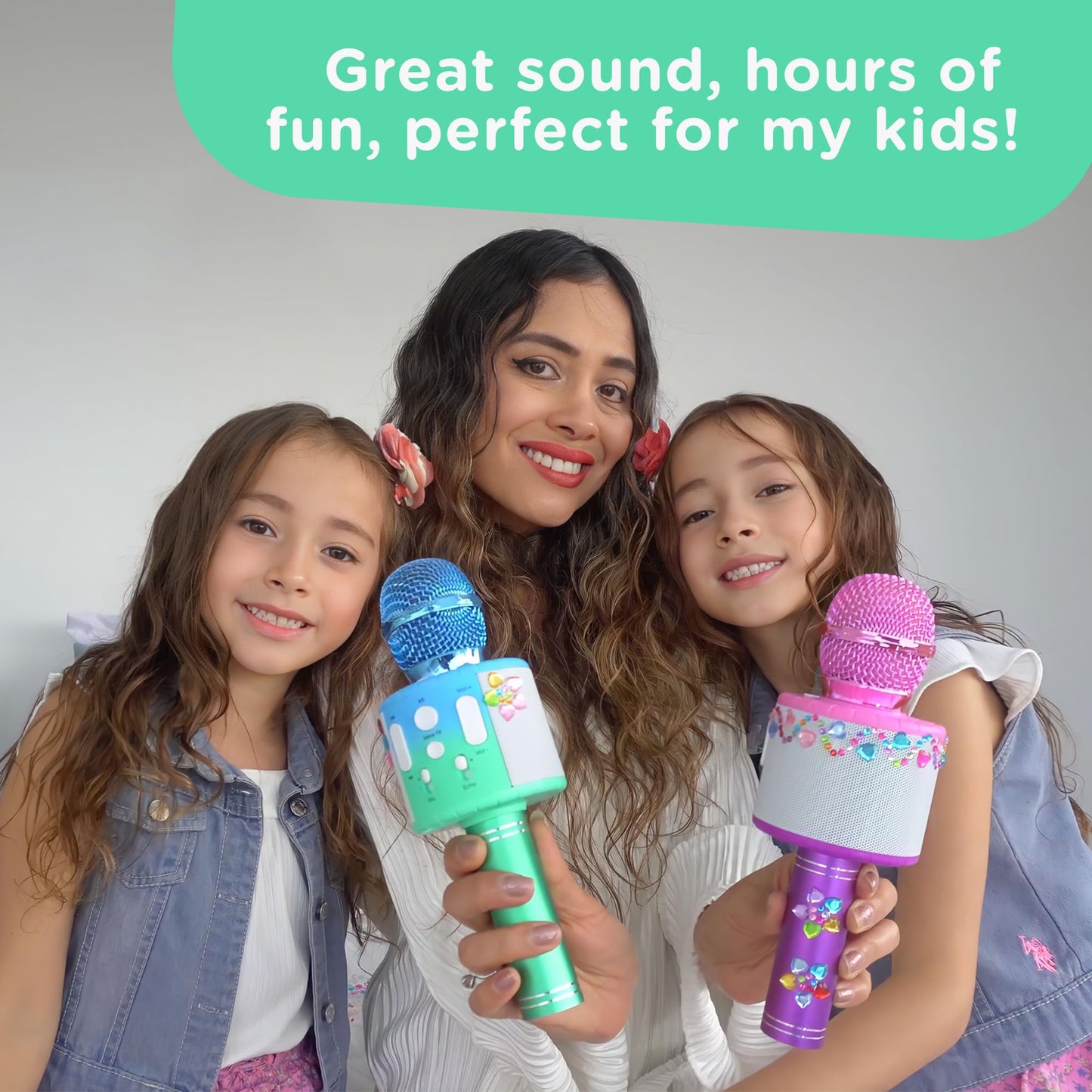 Move2Play, Kids Karaoke Microphone | Includes Stickers & Bluetooth | Kids Birthday Gift | Toy for All Ages 2, 3, 4, 5, 6+ Year O