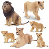 Toymany 6Pcs Realistic Lion Figurines With Lion Cubs, 2-5'' Jungle Animals Figures Family Set Includes Baby Lions, Educational T