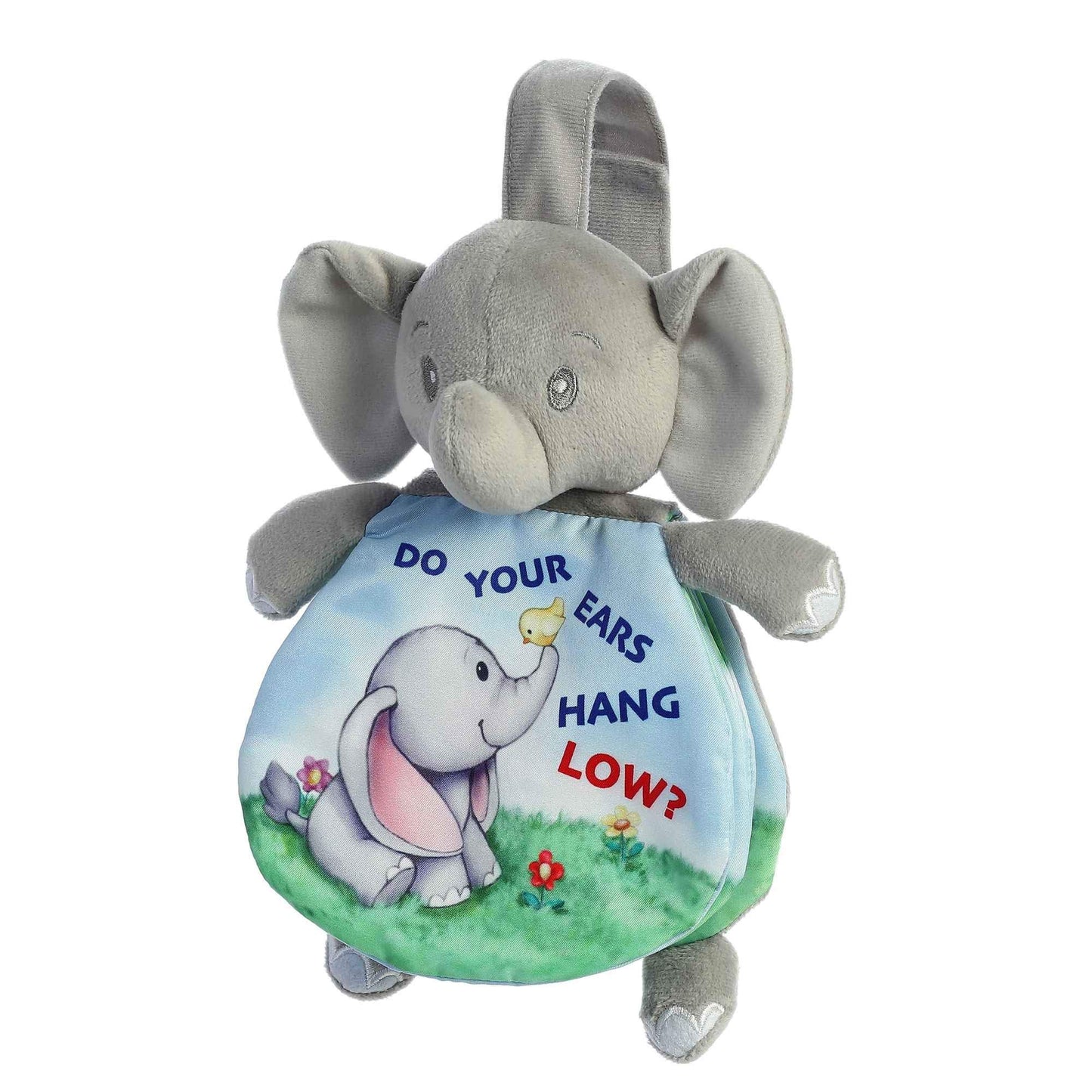 Ebba Aurora Educational Story Pals Do Your Ears Hang Low Baby Stuffed Animal - Bedtime Soft Book - Sensory Development - Gray 9