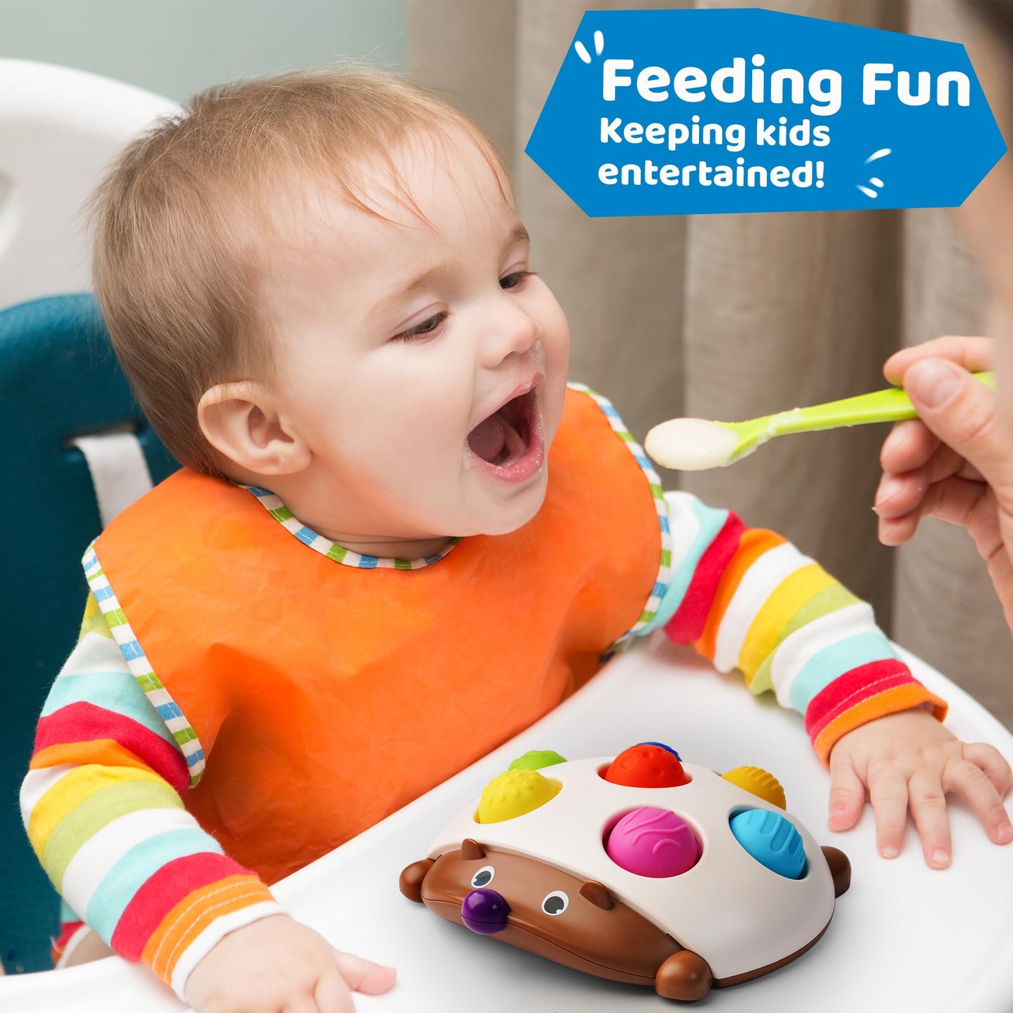 Likee Fidget Popper Sensory Baby Toys For 18+ Months, Montessori Busy Toy For 1 2 3 Year Old Toddlers Push And Popping Bubbles F