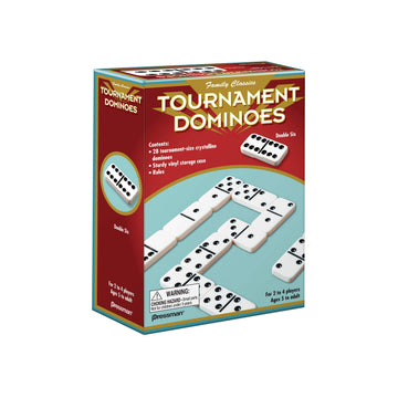 Family Classics Tournament Dominoes - Double Six Crystalline Tiles In Storage Case By Pressman , 5'