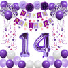 Naninuneno 14Th Birthday Decorations For Girls, Purple 14 Happy Birthday Balloons Supplies Including Purple Happy Birthday Banne