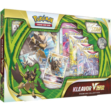 Pokémon Tcg: Kleavor Vstar Premium Collection (2 Etched Foil Promo Cards, 1 Foil Oversize Card & 5 Booster Packs)