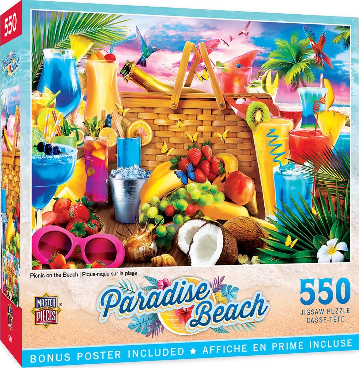 MasterPieces 550 Piece Jigsaw Puzzle for Adults, Family, Or Youth - Picnic on The Beach - 18x24