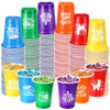 Ziliny 120 Pack Lets Fiesta Cups Mexican Party Supplies Cinco De Mayo 12 oz Disposable Plastic Cups for Taco Baby Shower Birthd