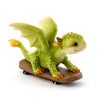 Top Collection Rex The Green Dragon - Mini Collectible Fantasy Figurine (The Skateboarder)