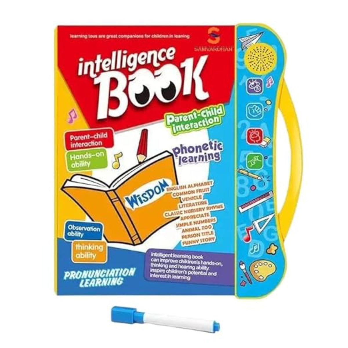 LUXEN Intelligence Book for Kids, Interactive Learning Toy, Educational Travel Activity Book with ABC and Phonetic Learning
