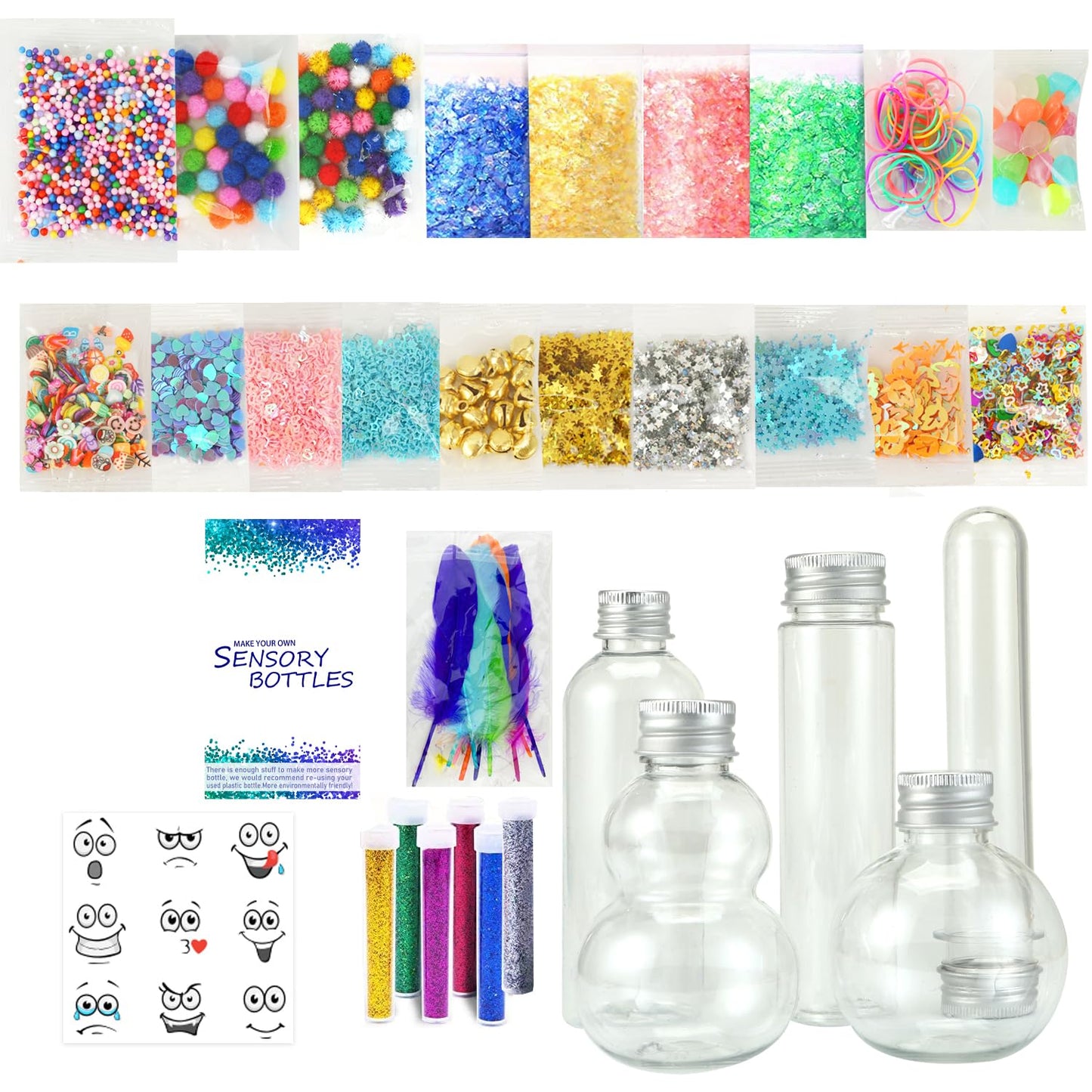 Vmnlooking Sensory Bottles Kits For Calm Down Corner Supplies Magic Mixies Sensory Toys For Toddlers1-3 Kids With Glitter, 5 Fun