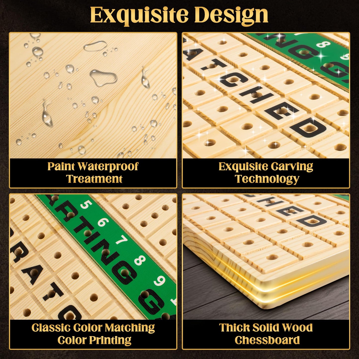 Horse Racing Game, Large Solid Wood Horse Games, Horse Race Board Game With 11 Metal Race Horses, Two Dice And Two Boxes Of Card