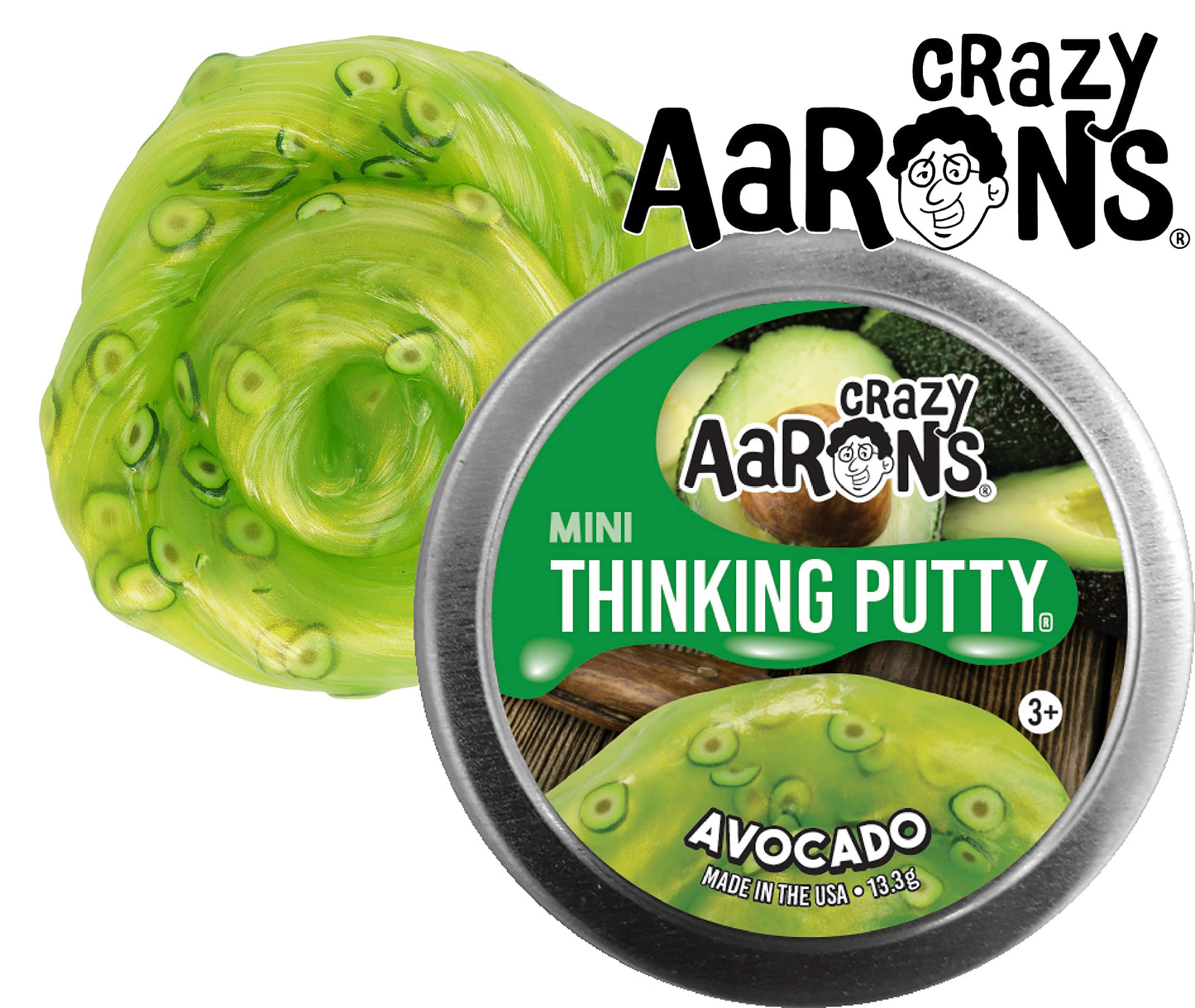 Matty'S Toy Stop Crazy Aaron'S Putty Mini Tins Rock N' Roll, Pirate'S Cove & Avo-Cado Gift Set Bundle - 3 Pack (13.3G Each)
