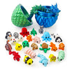 26PCS Mini 3D Printed Animal Figures Set and Dragon Eggs with 12In Dragon Inside enhanced 3D Printed Fidget Toys for Kids Fun Party Favors Unique Collector 's Gift Set Cute Desk Decor