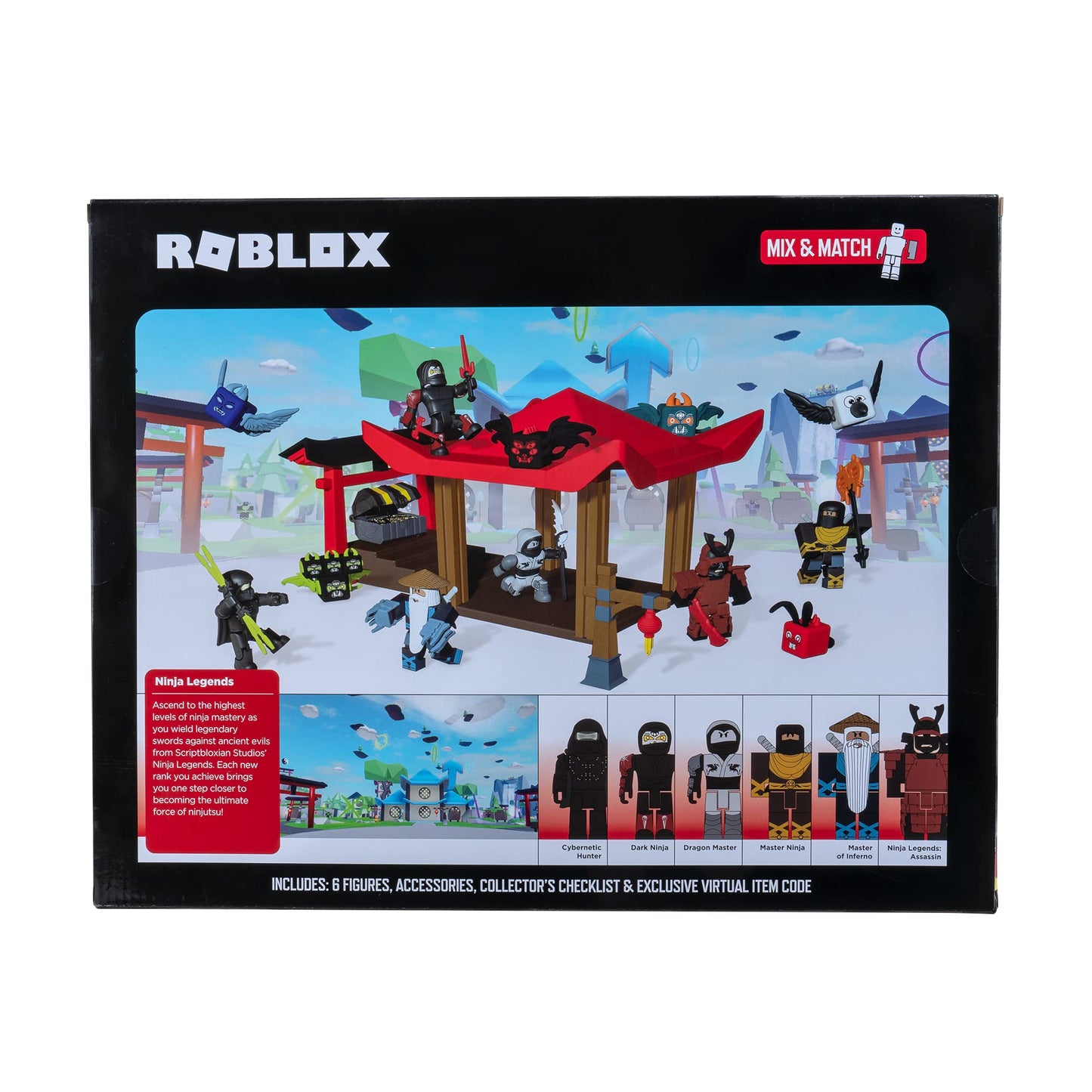 Roblox Deluxe Playset Ninja Legends - Standard Size, Multicolor, Model 888 ROB0497, Plastic Material