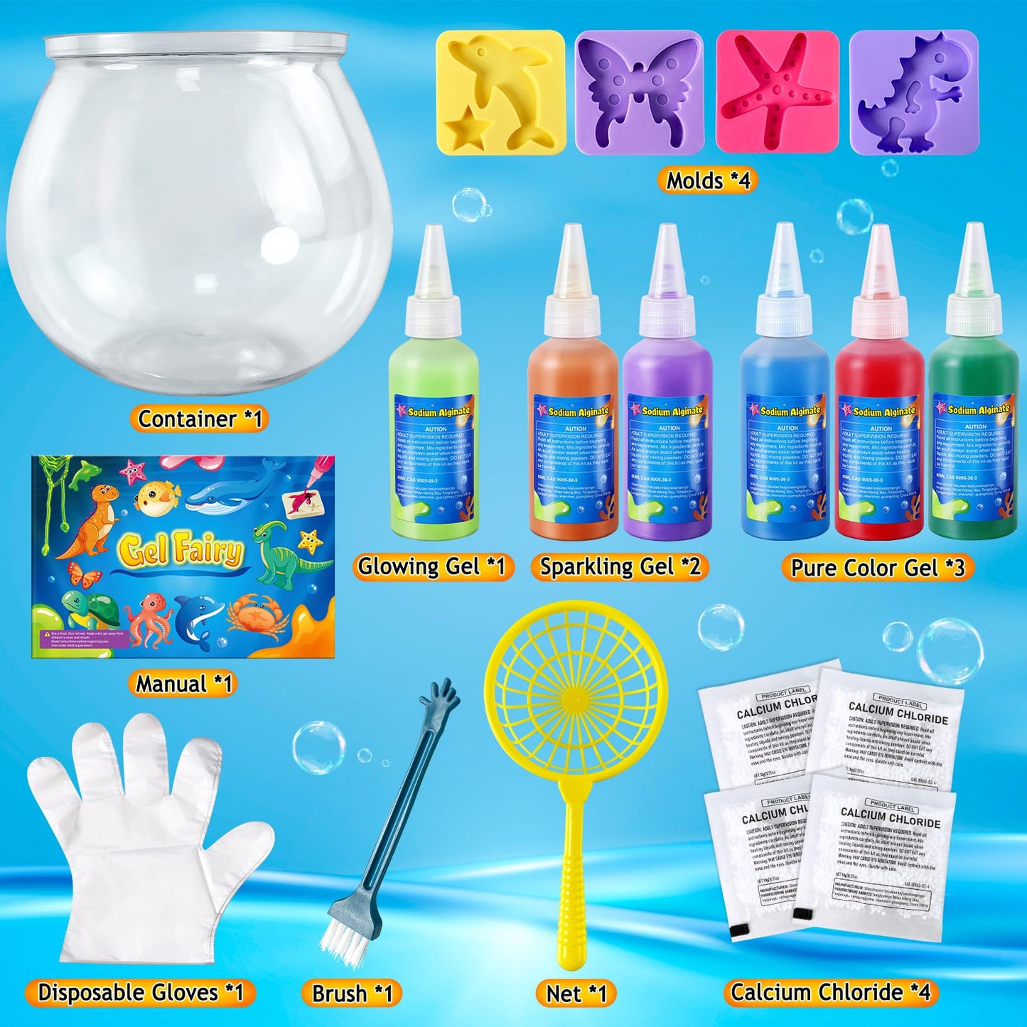 Kacwsoay 6 Colors Water DIY Gel Fairy Water Auqa Makes Spirites Elf DIY Fairy Toys Handmade Soft Figures Crafts Gift for Boys an