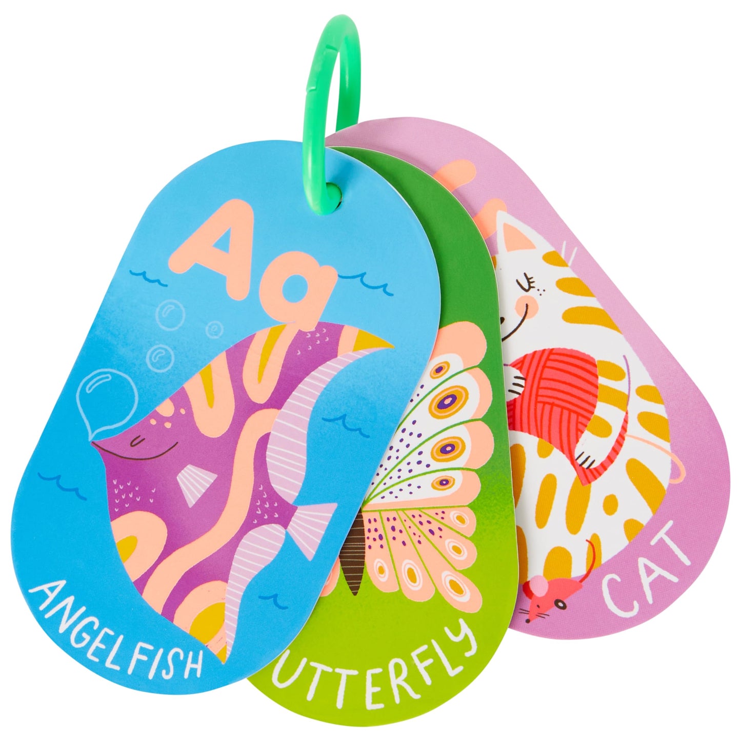 Hello!Lucky for C.R. Gibson: Amazing Animal ABCs Flashcards on a Ring for Kids - Learn On The Go - Makes a Great Gift for Ages 1