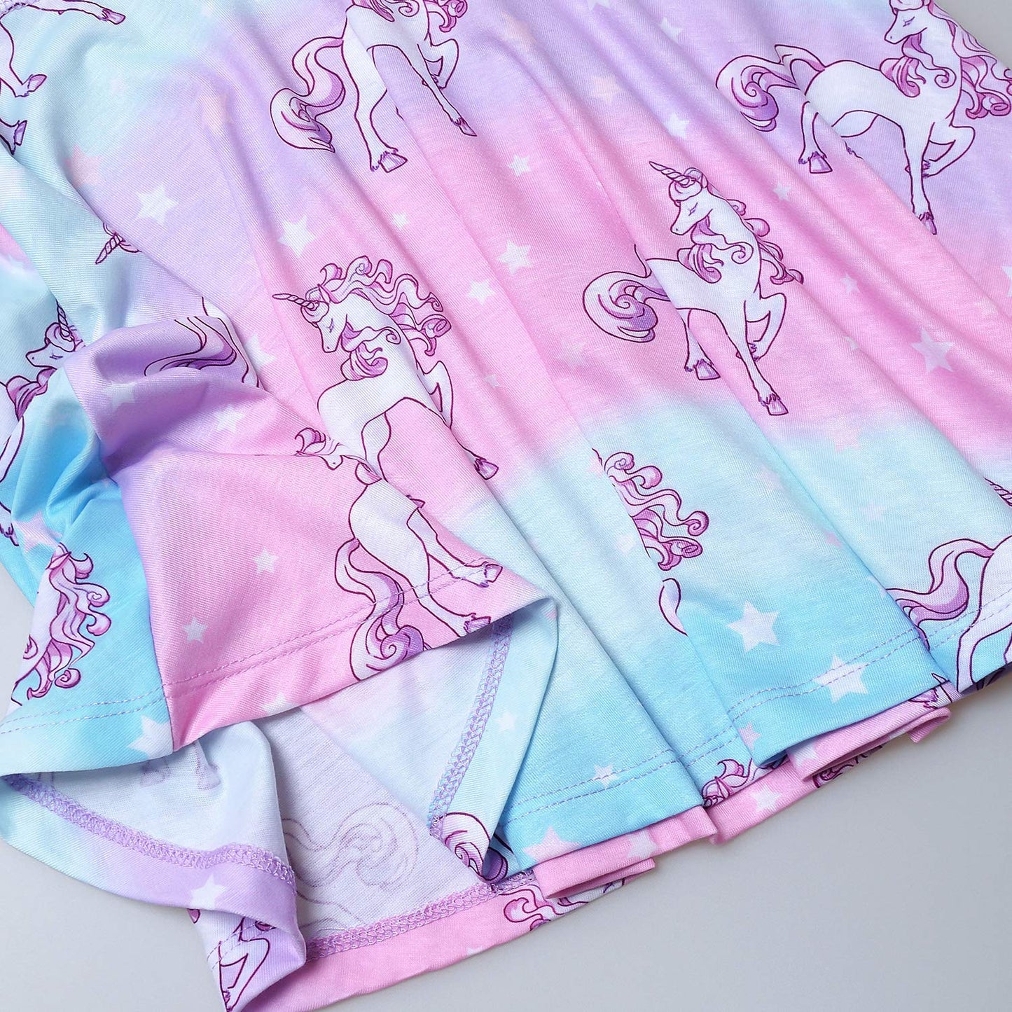 Unicorn Dresses For Girls & Doll 18 Inch Long Sleeve Fall Winter Dresses,Size 6 7