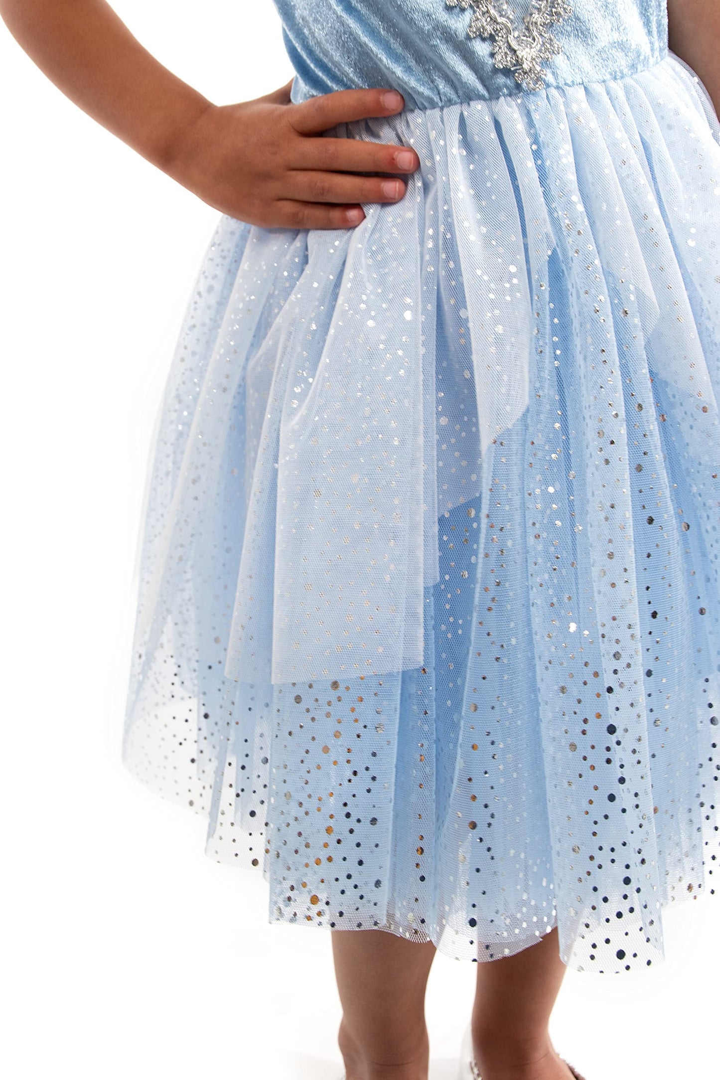 Little Adventures Cinderella Princess Party Dress - Machine Washable Child Pretend Play Costume Outfit with No Glitter (3XL Age 11-13)
