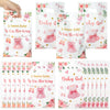 ArianQicult 50Pcs Pink Floral Baby Shower Party Favor Bags, A Sweet Baby is on Her Way Goody Treat Bags, Its a Girl Pink Plasti