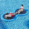 Danrelax 8 Double-Ring Inflatable Dock Sunchill Float Ring Hck Tanning Pool with 4in Woven Fabric Manual Pump for 1-2 Min Quick Inflate/Deflate Fits 7-8 Ideal for Lakes Pools Oceans