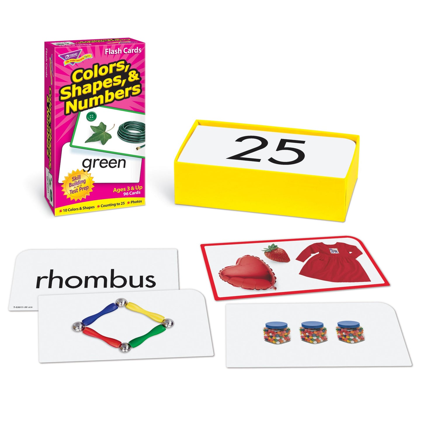 Trend Enterprises: Colors, Shapes & Numbers Skill Drill Flash Cards, Exciting Way For Everyone To Learn, Great For Skill Building And Test Prep, 96 Cards Included, Ages 3 And Up