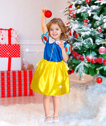 Soliehoo Girls Princess Dress Up Trunk, Pretend Play Costumes Princess Role Play Set 15Pcs Girls Dress Up Clothes With 4 Tops,4