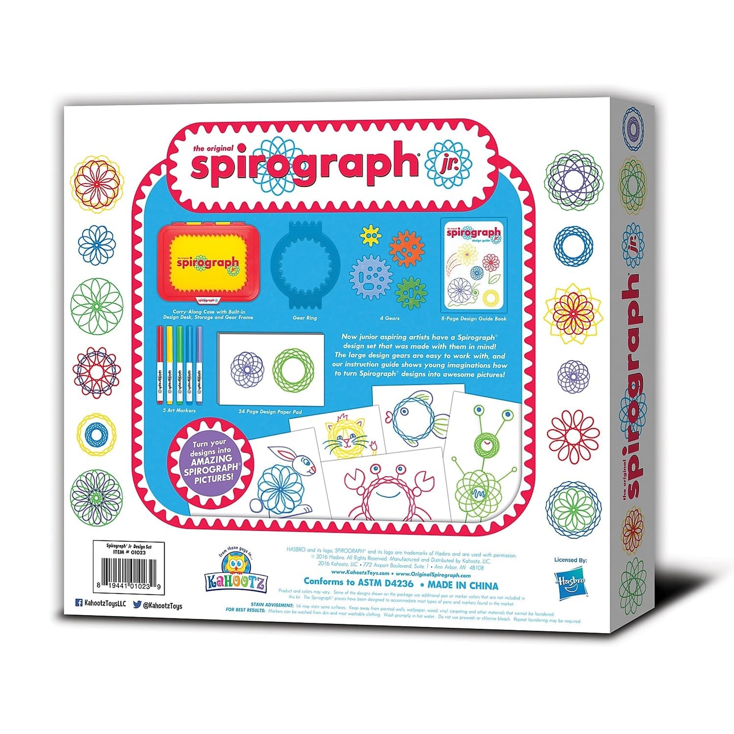 Spirograph Jr. - Jumbo Sized Gears - Arts And Craft Design Kit For Smaller Hands - For Ages 3+