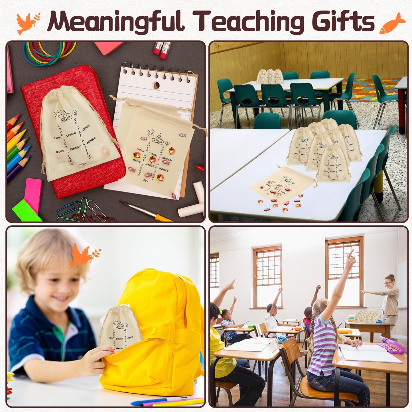 Sumind 36 Set Christian Tic Tac Toe Game Gift for Kids Religious Party Favors with Jesus Bible Mini Wooden Jesus Fish Game Draws