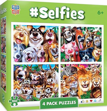 Selfies 4-Pack 100 Piece Jigsaw Puzzles