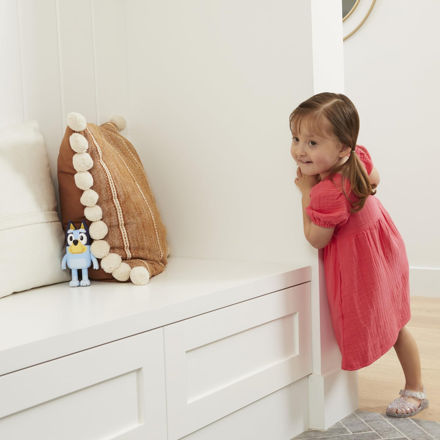 Bluey Hide & Seek Game, Hide The Figure And Press Her Nose To Start The Built-In Timer, Talks And Giggles To Help Kids Find Her,