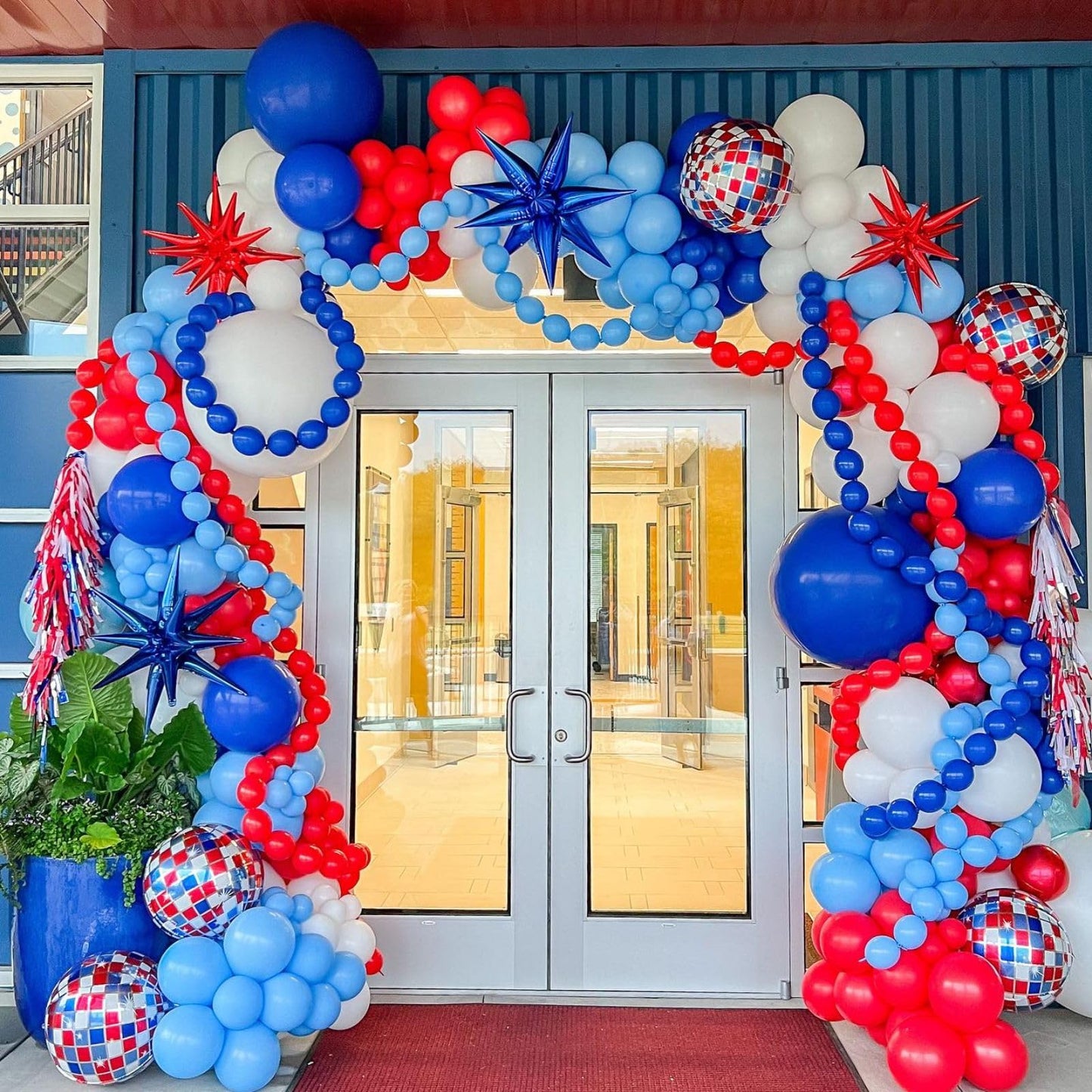 Balloons Red White Blue, 60 Pcs 12 Inch Navy Blue Red White Party Balloons, Pearl Red Blue Birthday Latex Balloons, Navy Blue He