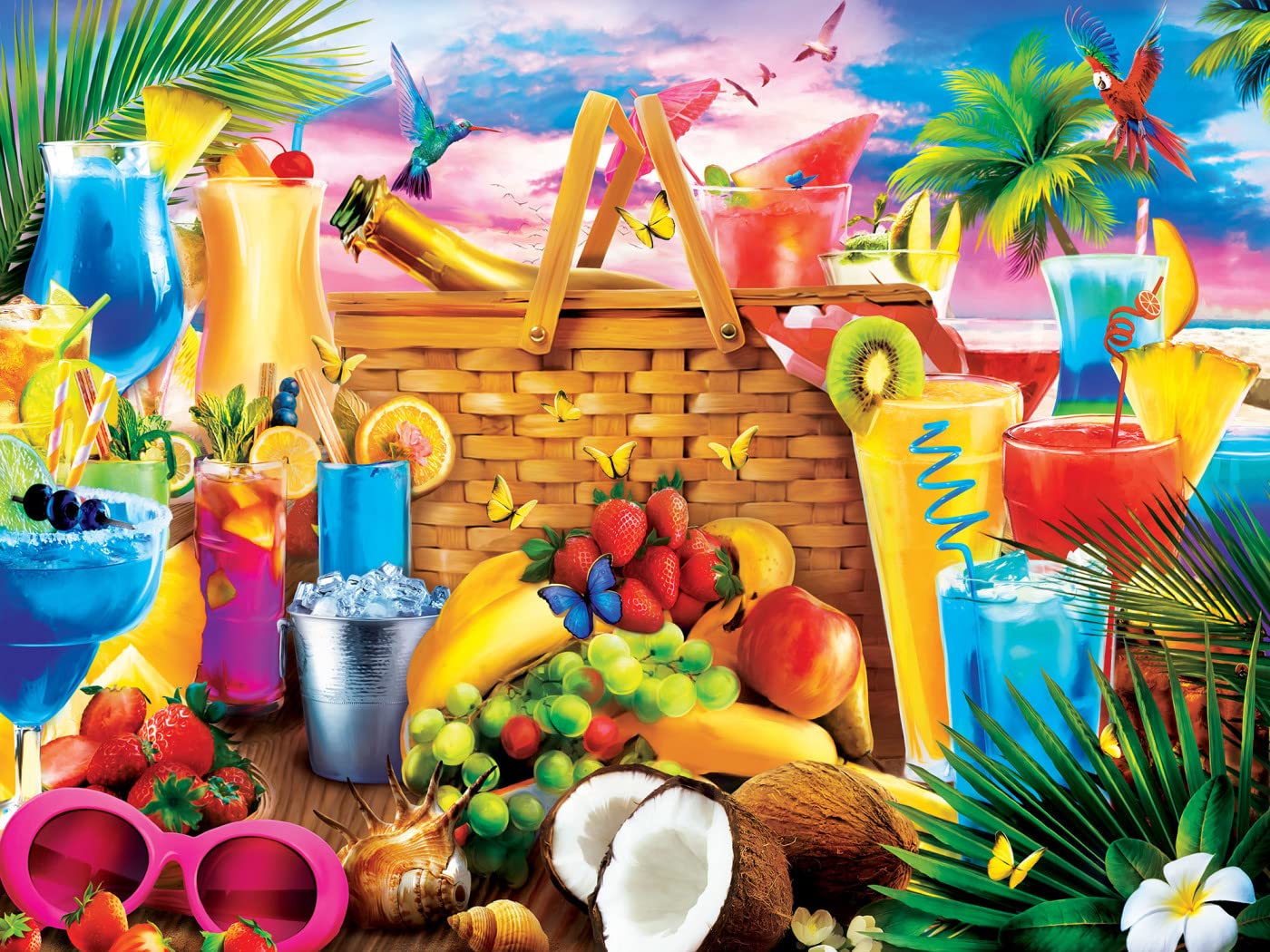 MasterPieces 550 Piece Jigsaw Puzzle for Adults, Family, Or Youth - Picnic on The Beach - 18x24