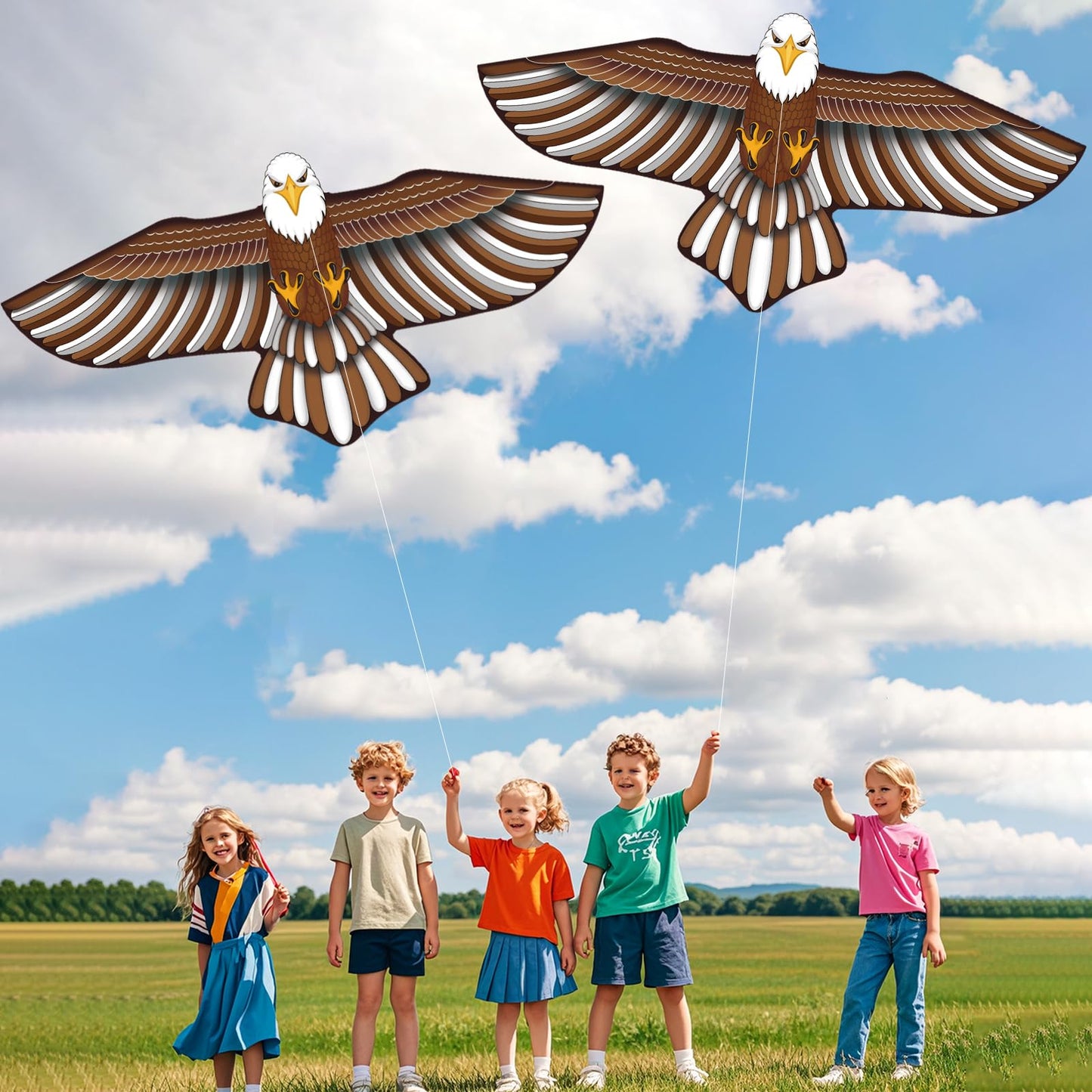 Yongnkids Eagle Kite For Kids Age 4-8 8-12, Large Kites For Adults Easy To Fly With 328Ft Kite String,Perfect Beginner Kites For