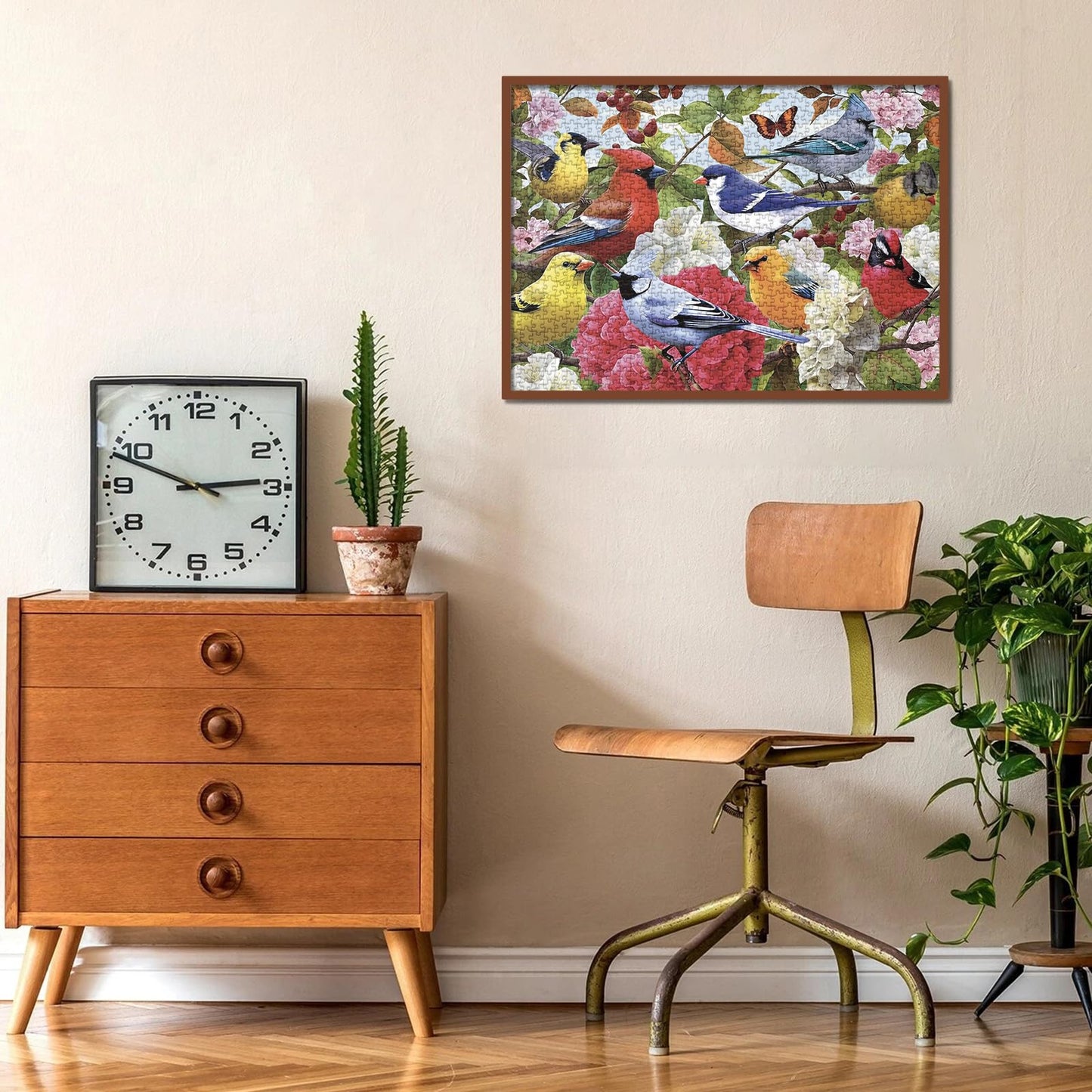 Bird Puzzle For Adult 1000 Piece, Flower Jigsaw Puzzles With Animals, Nature Garden Puzzle For Adults 1000 Pieces And Up