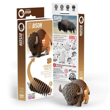 Eugy Bison 3D Puzzle, 24 Piece Eco-Friendly Educational Toy Puzzles For Boys, Girls & Kids Ages 6+