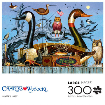 Buffalo Games - Charles Wysocki - Hunter'S Lures - 300 Piece Jigsaw Puzzle For Adults -Challenging Puzzle Perfect For Game Nights - Finished Size Is 21.25 X 15.00