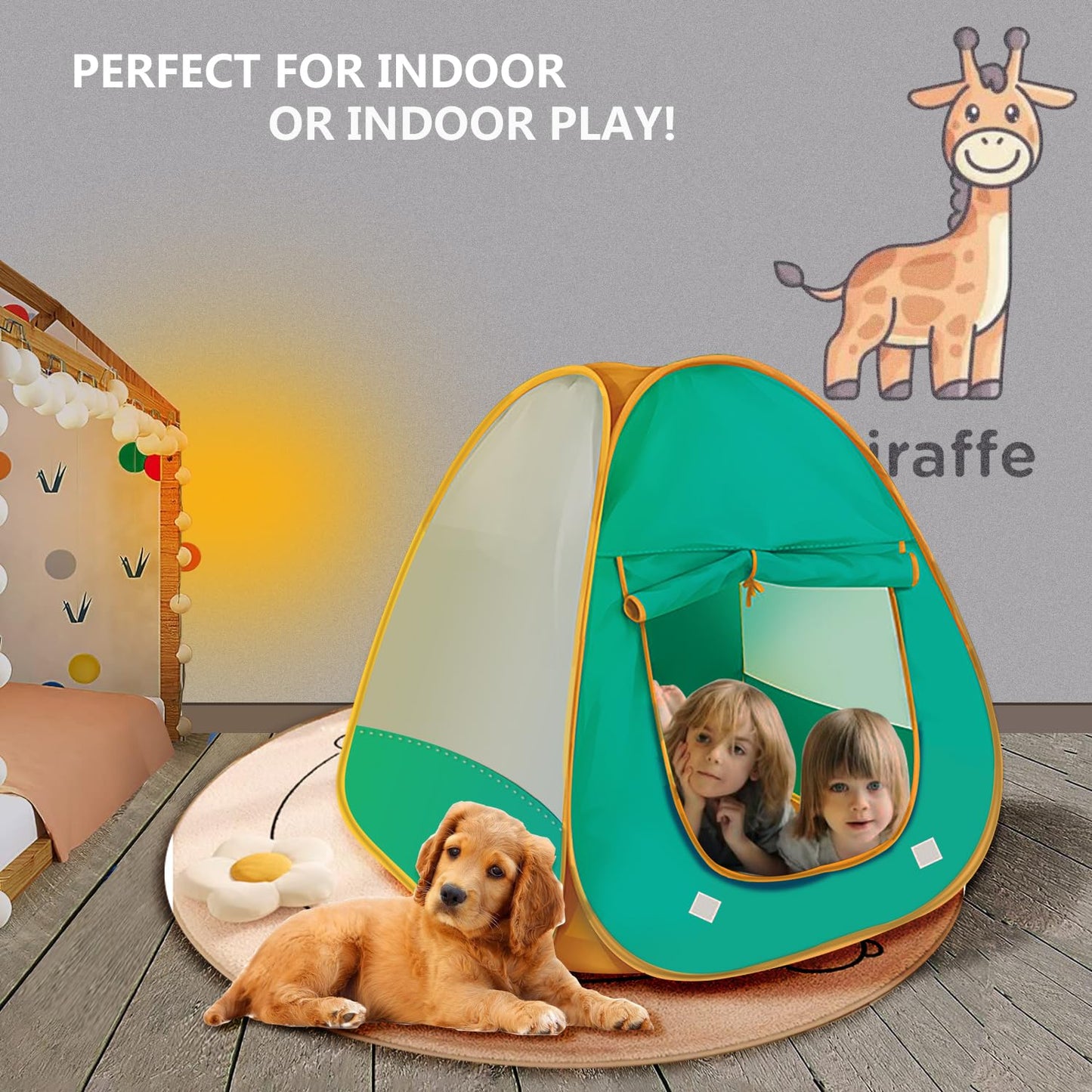 Kids Pop Up Play Tent,Playhouse Tent For Boys Girls Babies And Toddlers, Play Tent Indoor Outdoor Use