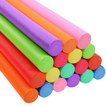Yaomiao 18 Pcs 55 Inch Bulk Pool Noodles Jumbo Foam Pool Noodles In The Swimming Pool Colorful Thick Noodles For Adults Floating