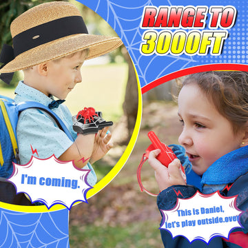 Walkie Talkies For Kids Boys Toys Ages 4-6 6-8 Long Range 2 Way Radio Outdoor Games Kid Toys For 3 4 5 6 7 8 9 10 3-12Year Old B