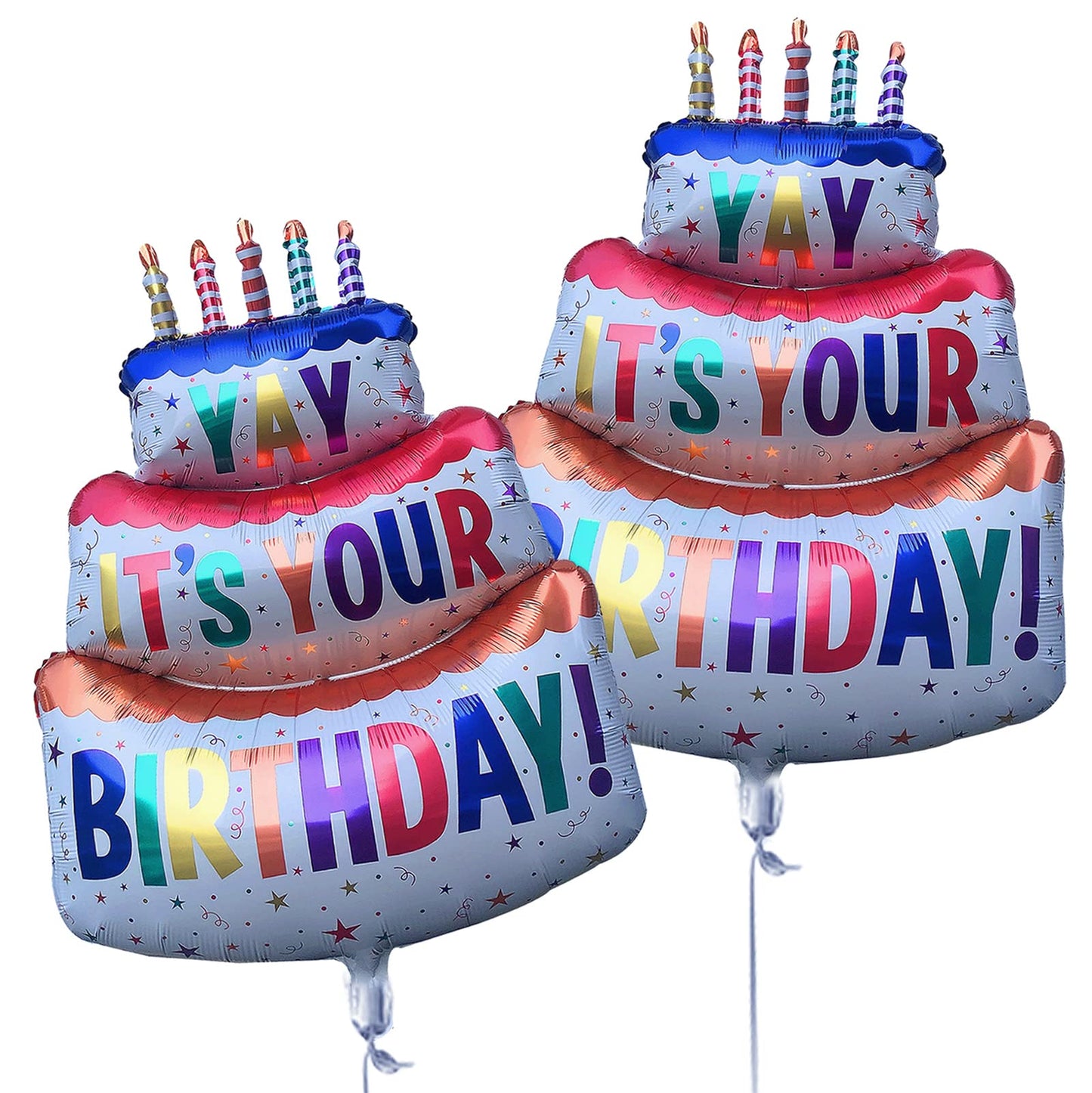 Happy Birthday Balloon Big 39'' Foil Inflated Mylar Balloons Large Self-Inflating Happy Bday Delivery Ballon Party Decoration In