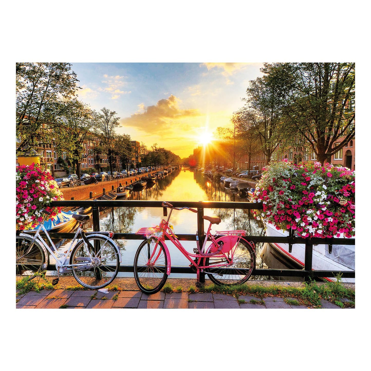 Sitimmger Puzzles For Adults 1000 Pieces Iron Bridge Landscape River Boat Challenging Jigsaw Puzzle Great Gift Family Fit Togeth