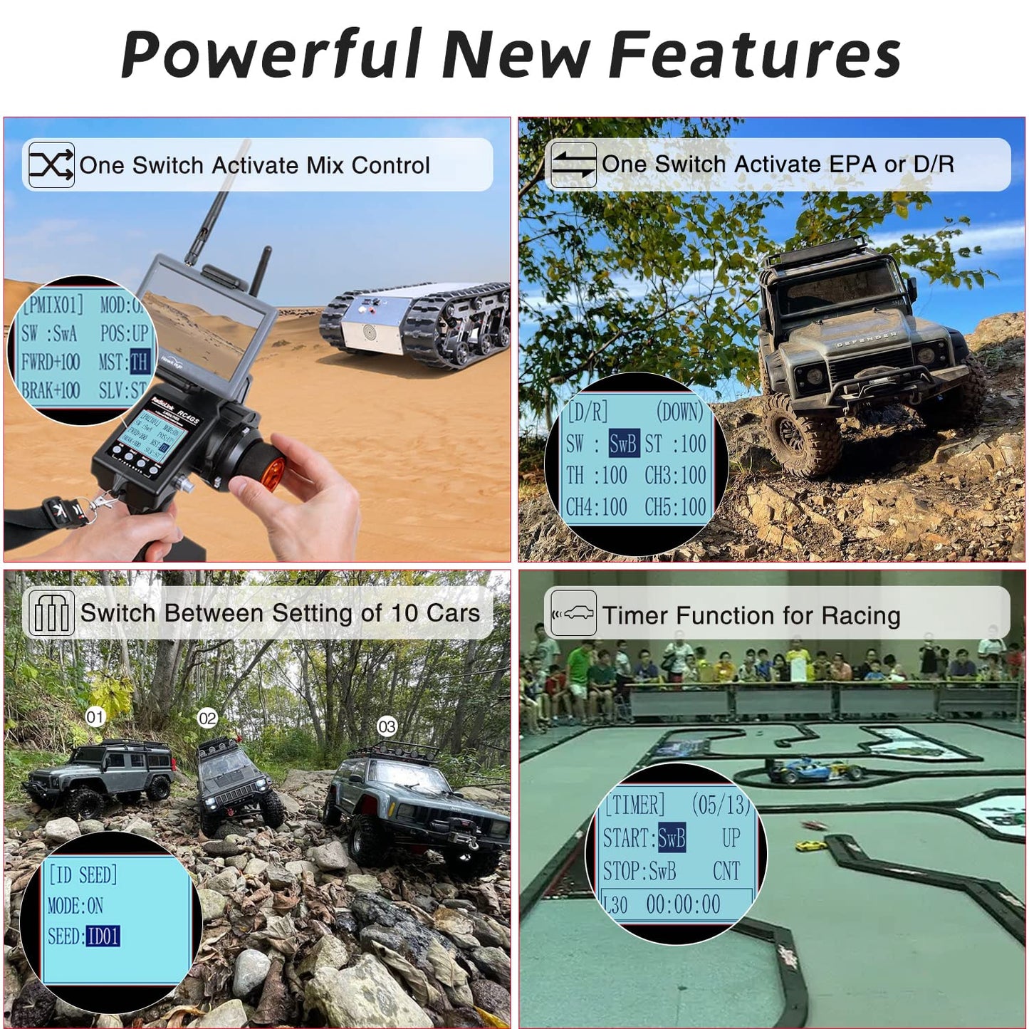 ATA HOBBY Radiolink RC4GS V3(V2 Upgrade) 5 Channel RC Radio Transmitter and 2Pcs R6FG Receiver with Gyro 2.4ghz 400M Remote Cont