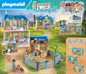 Playmobil Horses Of Waterfall Isabella And Lioness With Laundry Area - 71357