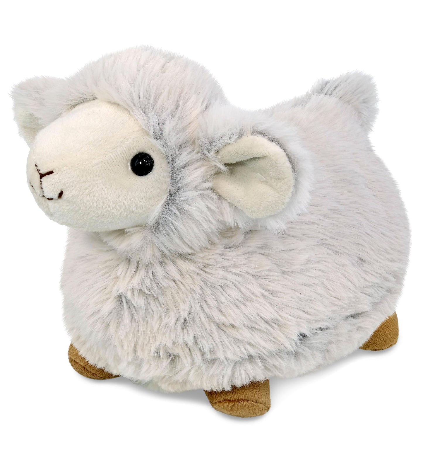 Dollibu White Sheep Stuffed Animal - Super Soft Stuffed Sheep Plush Toy For Girls And Boys, Cute And Cuddly Toy Sheep, Realistic