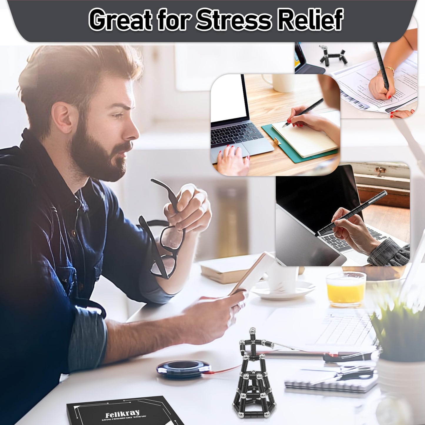 Magnetic Fidget Pen Toys For Adults Teens Cool Birthday Gifts For Young Men Unique Gifts For Teenage Boys Novelty Christmas Stoc