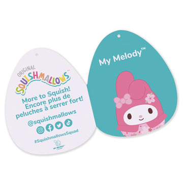Squishmallows Original My Melody 14-Inch Plush - Floral Print, Ultrasoft Polyester, Medium Size, Model SQSN00333