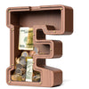 Summidate Wooden Letter Piggy Bank Extra Thick Large Capacity Piggy Bank for Kids Boys Girls Toddler Alphabet F Money Bank| Coin Box Birthday Christmas Festival