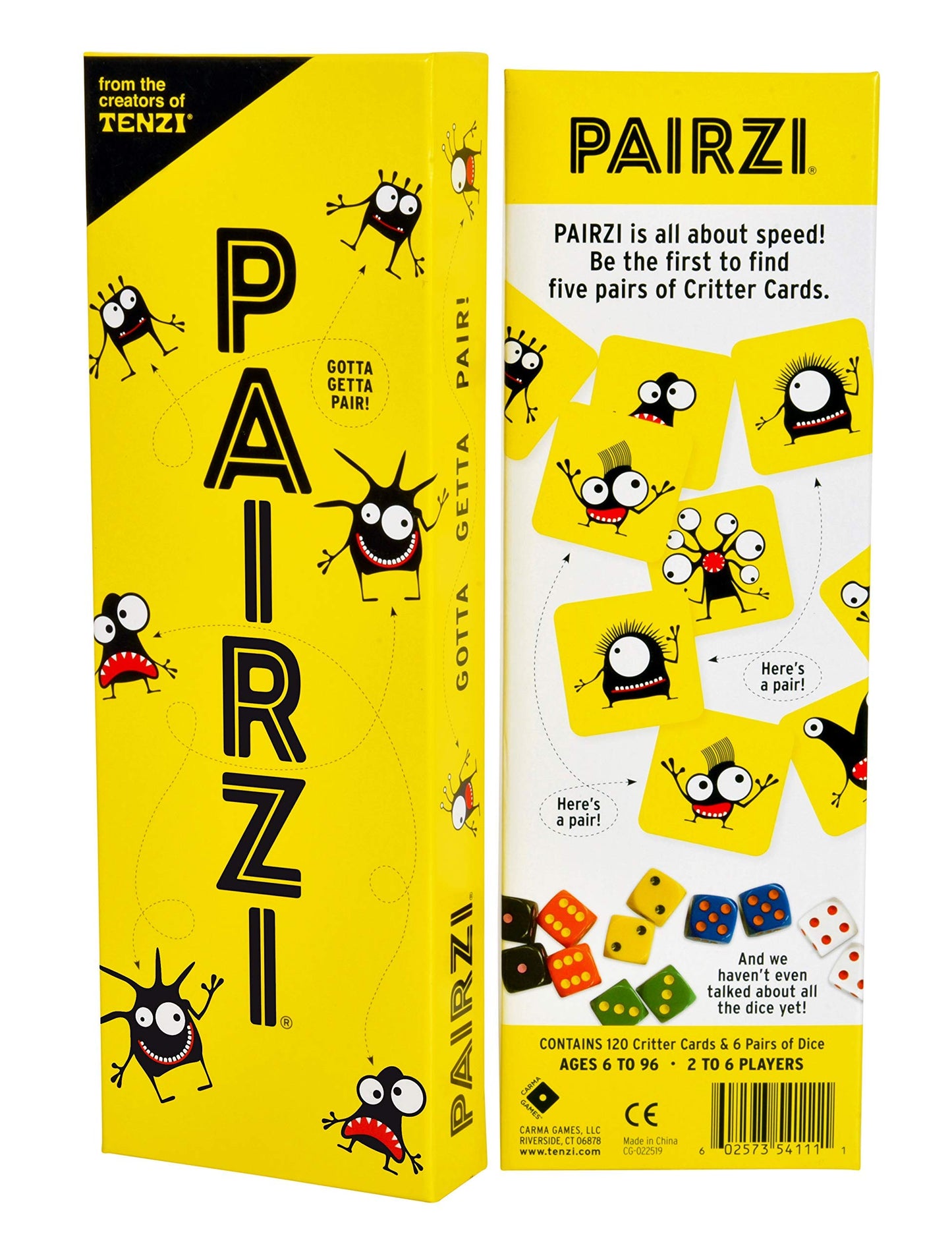 Tenzi Pairzi - The Fast, Fun Card Matching Family And Party Game With A Twist - For Ages 6 To 96 - 2 To 6 Players