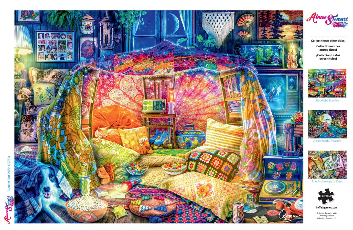 Buffalo Games Blanket Fort Jigsaw Puzzle - 1000 Pieces, Large, Multicolor, Model 12731, Perfect for Game Nights