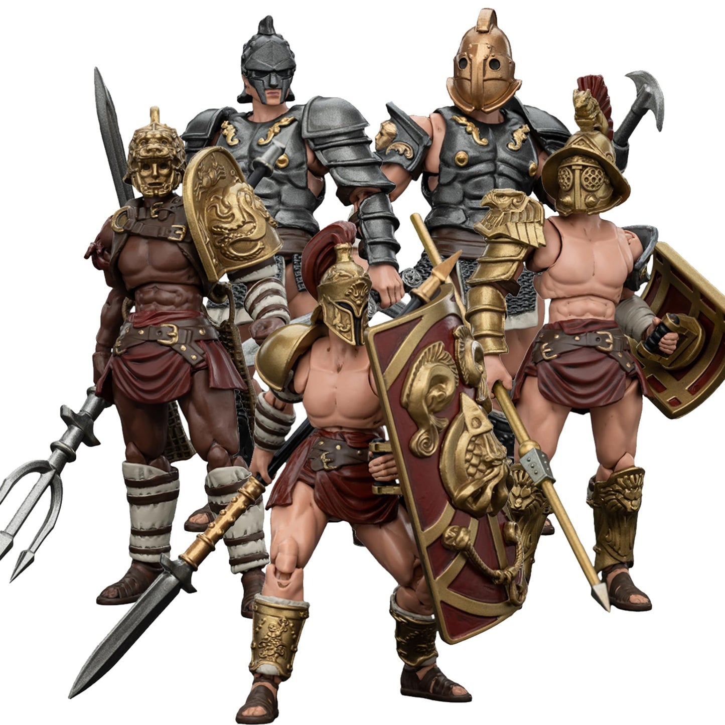 Beerise Joytoy 1/18 Action Figures - Strife Roman Gladiator Hasta Gladiator,Thraex Gladiator,Secutor Gladiator,Dimachaerus Gladi